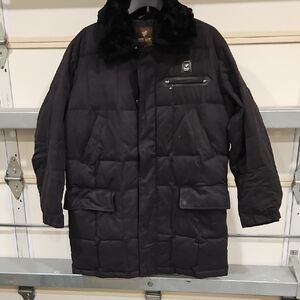 Piero Guidi Black Quilted Puffer Jacket